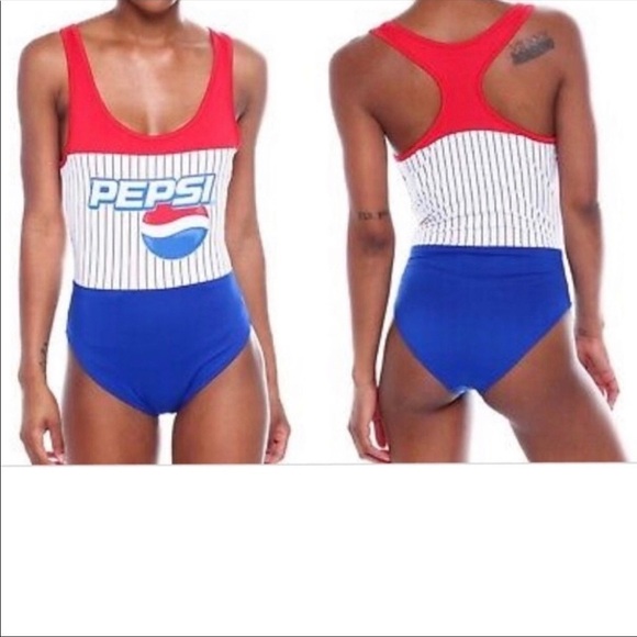 PEPSI one piece racerback swimsuit - Picture 2 of 11